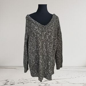 Old Navy Women's V-Neck Green Fleck Sweater  Size XL